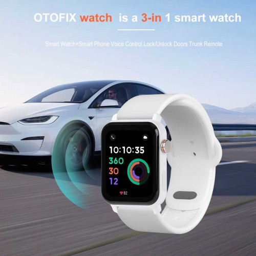 2023 OTOFIX Smart Key Watch Without VCI 3-in-1 Wearable Device Smart Key+Smart Watch+Smart Phone Voice Control Lock/Unlock Doors Trunk Remote