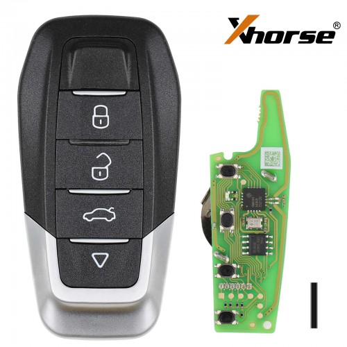 Xhorse XKFEF6EN FA.LL Type Wired Folding Key 4 Buttons Bright Black Universal Remote Key 5pcs/lot