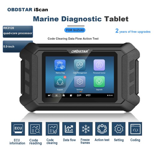 [US Ship] OBDSTAR iScan for SUZUKI Marine Diagnostic Tablet Code Reading Code Clearing Data Flow Action Test for 1998 -2022 SUZUKI Outboard Models