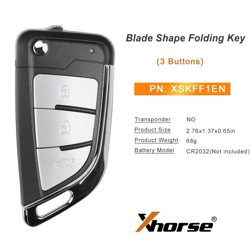 Newest Xhorse XSKFF1EN Universal Remote Blade Shape Folding Key 5pcs/lot