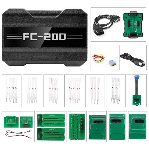 CG FC200 ECU Programmer Full Version with New Adapters Set 6HP & 8HP / MSV90 / N55 / N20 / B48/ B58 and MPC5XX Adapter for EDC16/ ME9.0