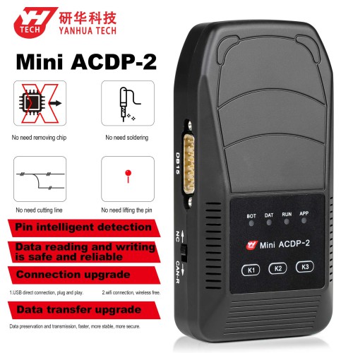 2023 Yanhua Mini ACDP-2 Programming Master Basic Module Supports USB and Wireless Connection No Need Soldering Work on PC/Android/IOS