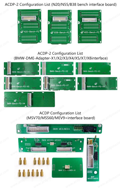 Yanhua Mini ACDP-2 for BMW ECU Package with Module 3/8/27 EUC Clone License And Bench Interface Board