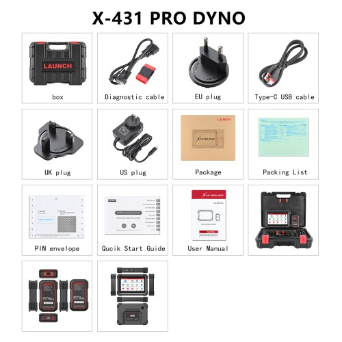 2024 Launch X431 PRO Dyno 8" Bi-directional Diagnostic Scanner Support 37+Special Functions TPMS ADAS and CAN FD DoIP Global Version