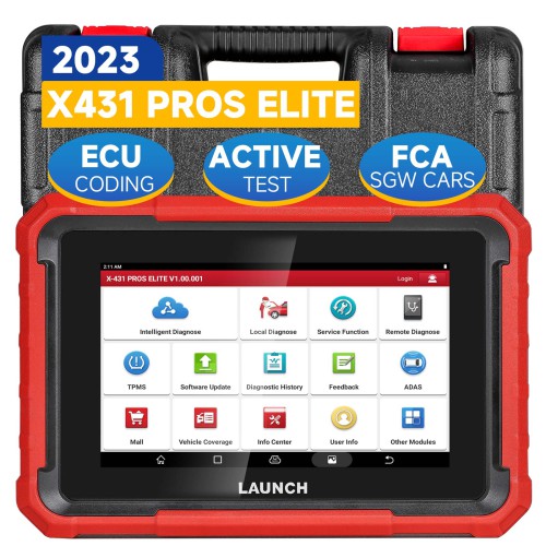 [Global Version] 2024 Launch X431 PROS ELITE Bidirectional Scan Tool with CANFD ECU Coding Full System 32+ Special Function VAG Guide