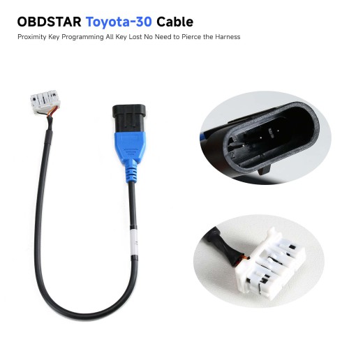 OBDSTAR Toyota-30 Cable Proximity Key Programming All Key Lost Support 4A and 8A-BA No Need to Pierce the Harness for X300DP Plus/ X300 Pro4