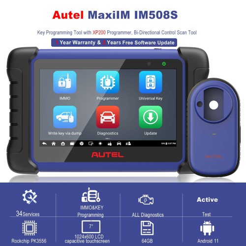 Autel MaxiIM IM508S IMMO and Key Programming Tool with XP200 34+ Services Functions No IP Limitation Get Free G-Box2 and OTOFIX Watch