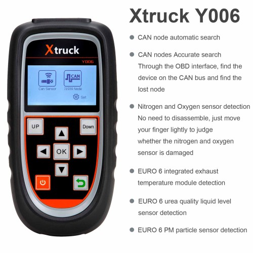 Newest Xtruck Y006 Nitrogen and Oxygen Sensor Auto Repair Urea Nozzle Pump Diagnostic Tool Upgraded version of Y005
