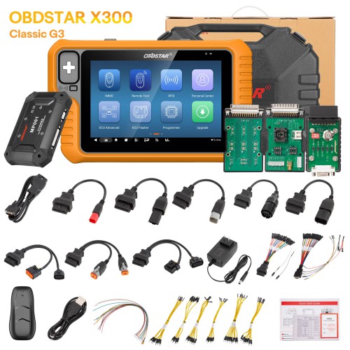 2024 OBDSTAR X300 Classic G3 Key Programmer with Built-in CAN FD DoIP Support Car/ HD/ E-Car/ Motorcycles/ Jet Ski Get Free Key Sim and Motor Adapters