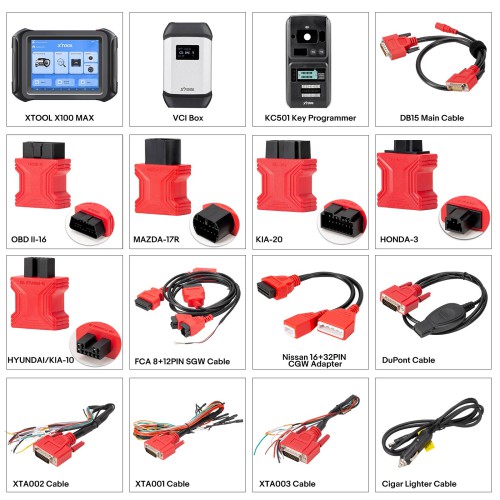 2024 XTOOL X100 MAX Auto Key Programmer IMMO Elite Diagnostic Tools With KC501 ECU Coding Full Bidirectional Control Update of X100 PAD3