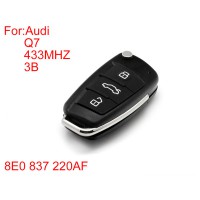 [Clearance Sale] Remote Key 3buttons 433mhz (With Special 8E Chips)Q7 8E0 837 220AF For Audi