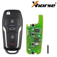 Xhorse XKFO01EN Wire Remote Key Ford Condor Flip 4 Buttons Unmovable Key King English Version 5pcs/lot