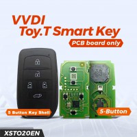 [In Stock] 2023 Newest Xhorse XSTO20EN TOY.T XM38 Smart Key PCB with 5 Buttons Shell Complete Key