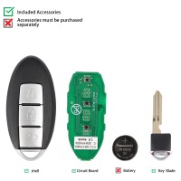[In Stock] AUTEL IKEYNS004AL Nissan 3 Buttons Universal Smart Key 5pcs/lot