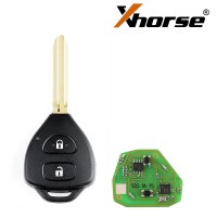 [US Ship] Xhorse XKTO05EN Wire Remote Key Toyota Flat 2 Buttons Triangle English Version 5pcs/lot