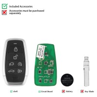 [In Stock] AUTEL IKEYAT006FL 6 Buttons Independent Universal Smart Key 5pcs/lot