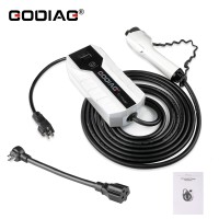 [US Ship]GODIAG EV Charger Portable Fast US Standard 220V dual Voltage Modes 16 Amps with 16.4ft Extension Cord Compatible with J1772 Electric Vehicle