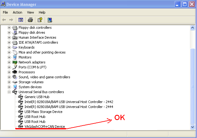 VAG DASH CAN Device Manager