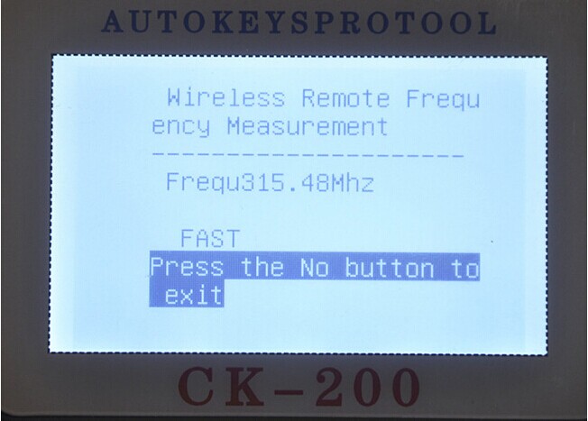 CK-200 Key Programmer Screen Display-4