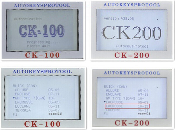 CK200 Compare to CK100 1