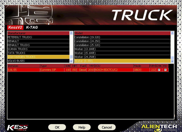 V4.024 Truck Version KESS V2 Display 1