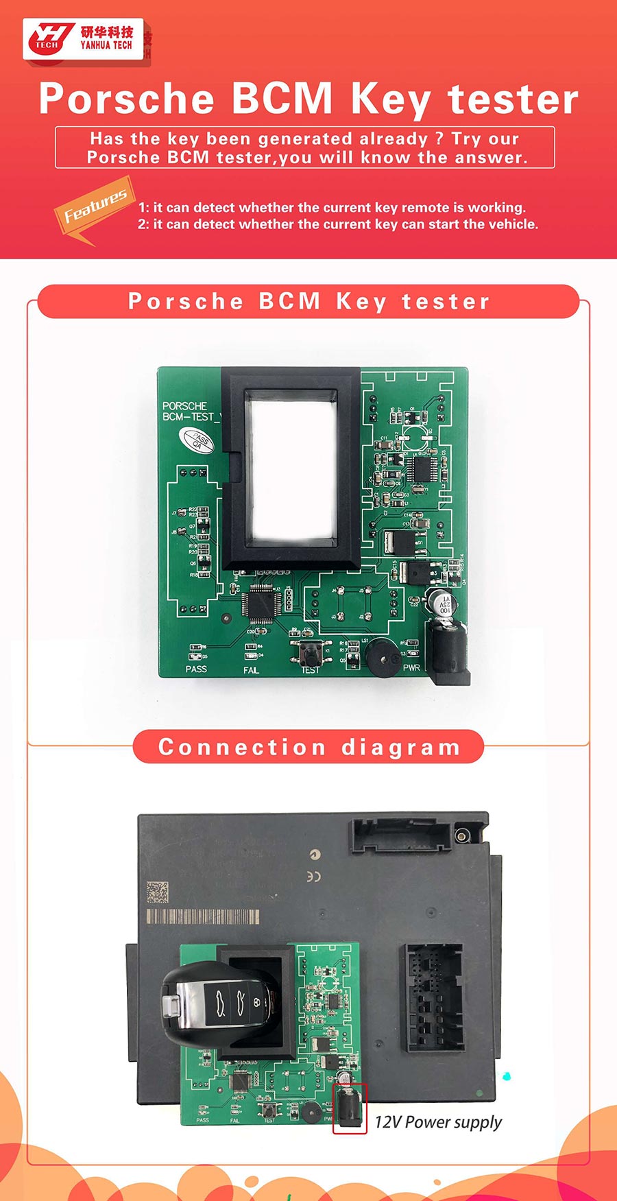 Porsche BCM Tester work with Yanhua Mini ACDP