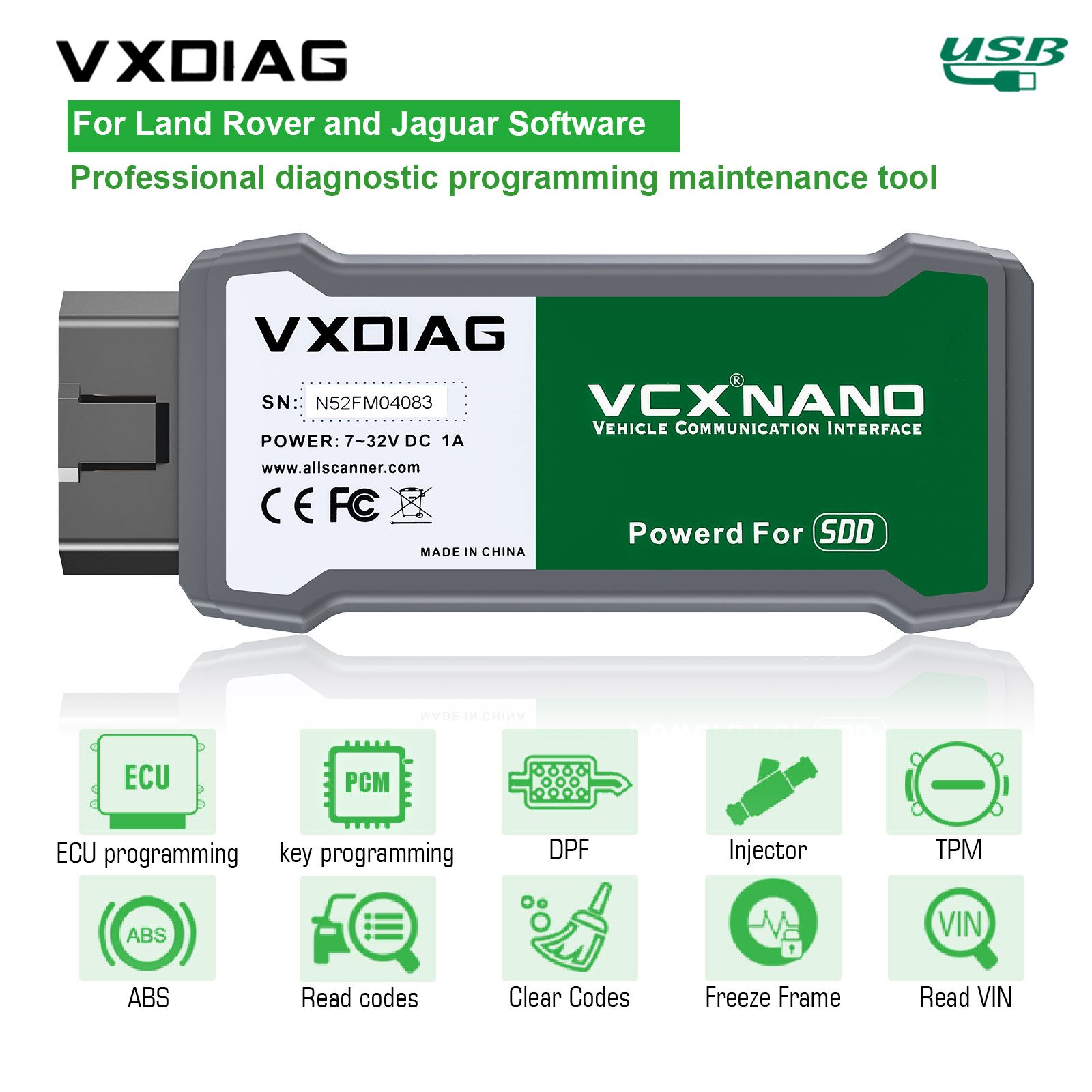 VXDIAG VCX NANO for Land Rover and Jaguar 
