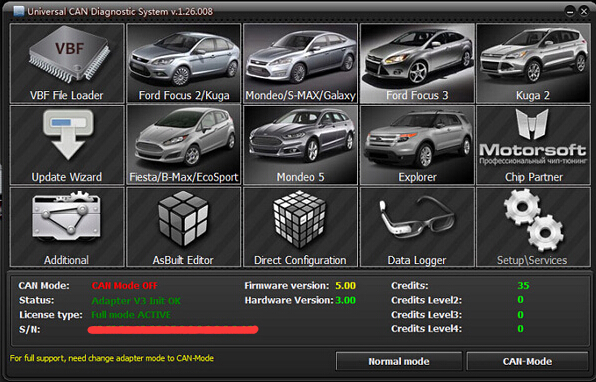 Ford UCDS Pro+ Ford UCDSYS with UCDS V1.26.008 Full License Software Display
