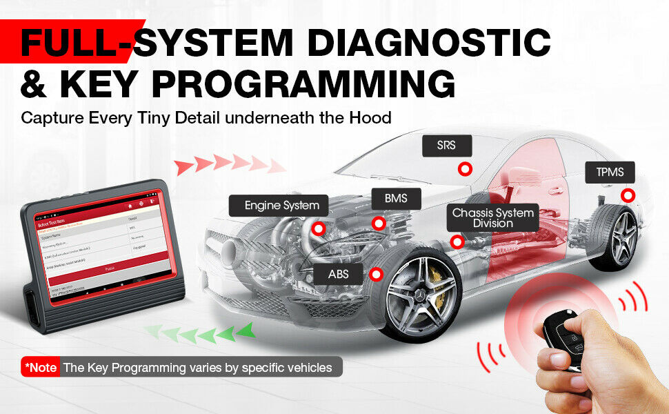launch obd scan tool full system diagnostic and key programming