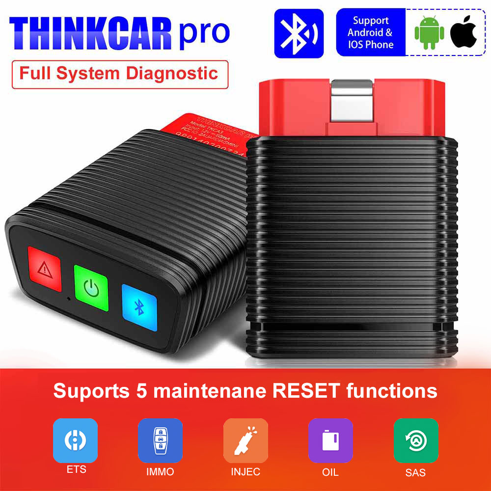 THINKDIAG MINI - Bluetooth OBD2 Scanner Diagnostic Tool, OE Full-System Car  Scanner for iOS & Android, Check Engine Light Fault Code Reader & Scan