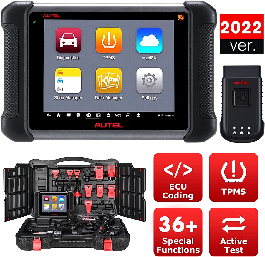 Autel MaxiSYS MS906TS OBD2 Bi-Directional Diagnostic Scanner with TPMS Functions ECU Coding 33+ Services