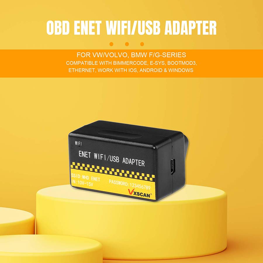 CÂBLE ENET OBD2 Ethernet RJ45 pour BMW & MIN COMPATIBLE AVEC ISTA