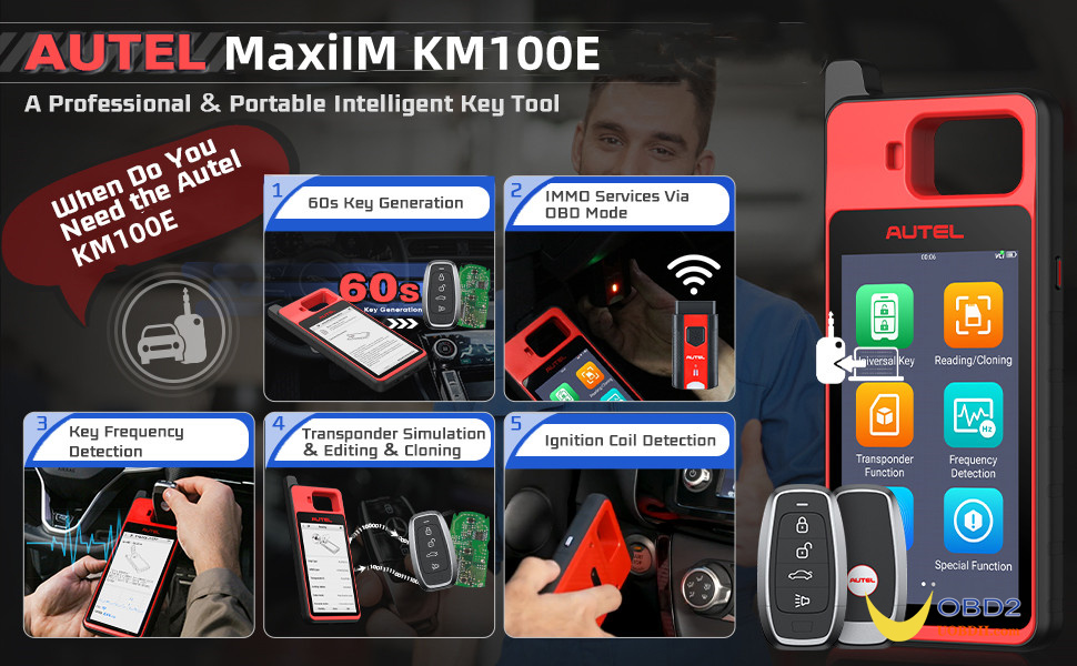  Autel MaxiIM KM100E Universal Key Generator Kit 