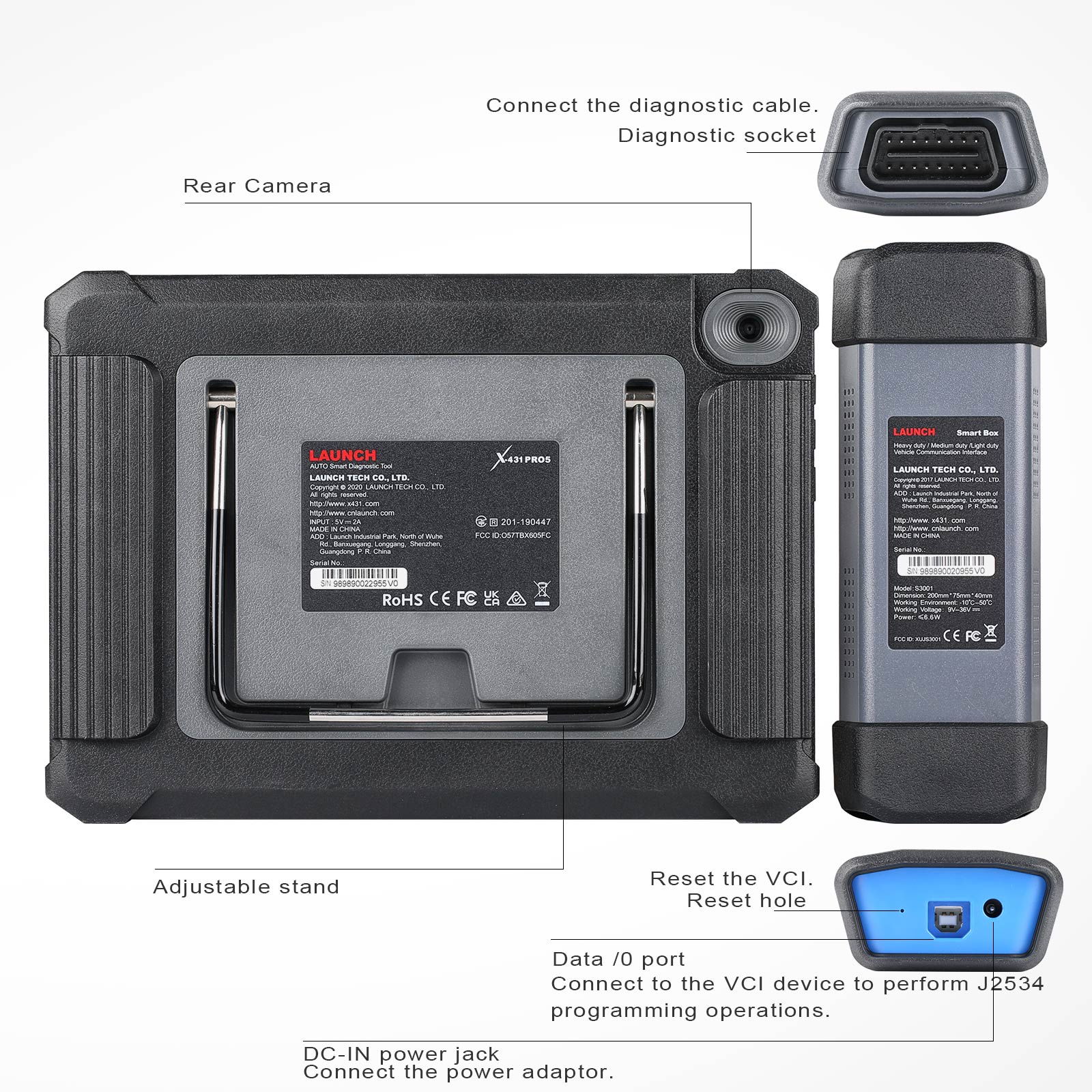 Launch X431 PRO5 Full System Car Diagnostic Tool with Smart Box 3.0 Upgrade  Version of X431