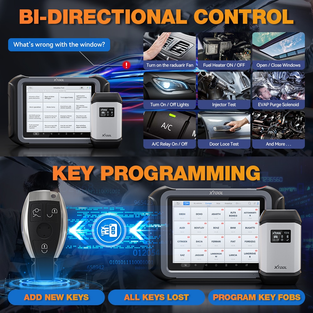 XTOOL D9 PRO BI-Directional control