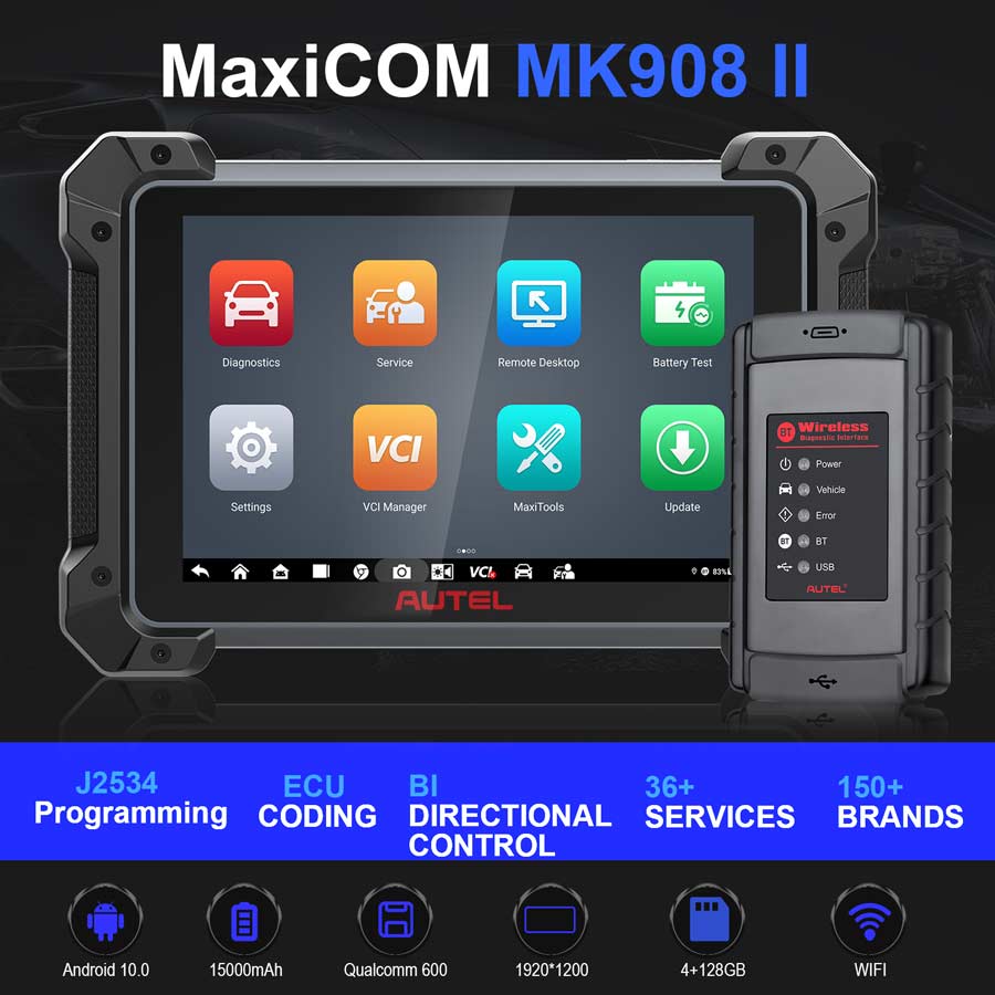 Autel MaxiCOM MK908 II Scanner Diagnostic Tool Automotive Code Reader