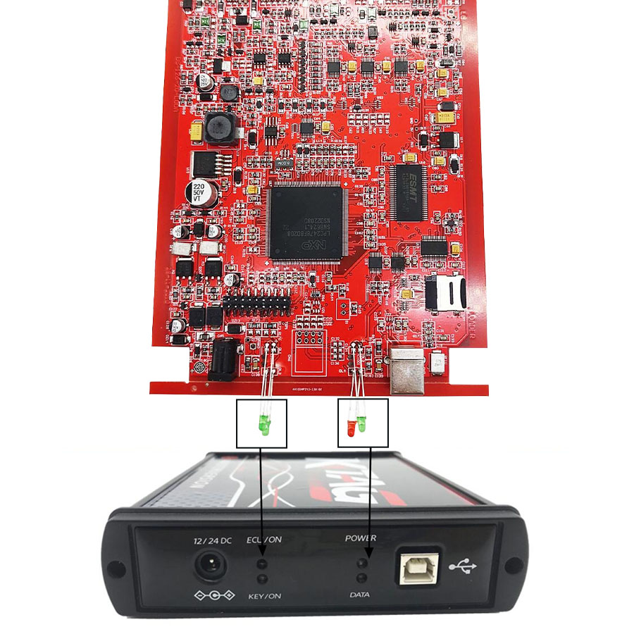 New 4LED Red PCB KTAG 7.020 EU Online Version