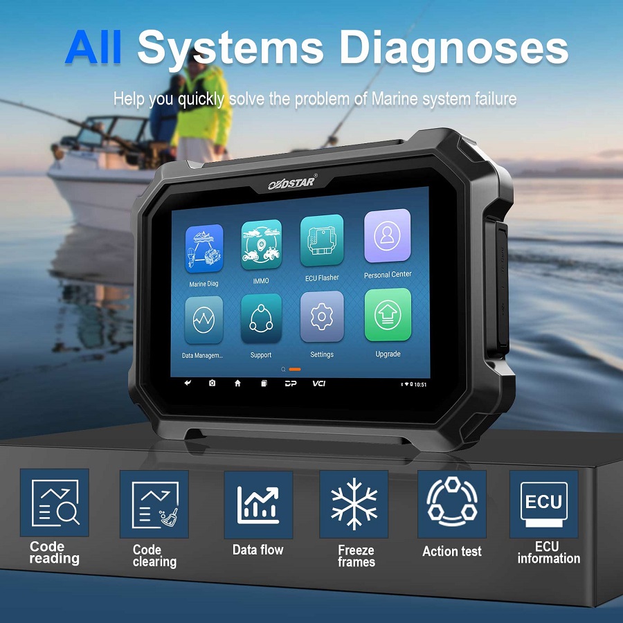 OBDSTAR D800 Configuration B for Marine (jet ski/ outboard) Intelligent Diagnostic Scanner
