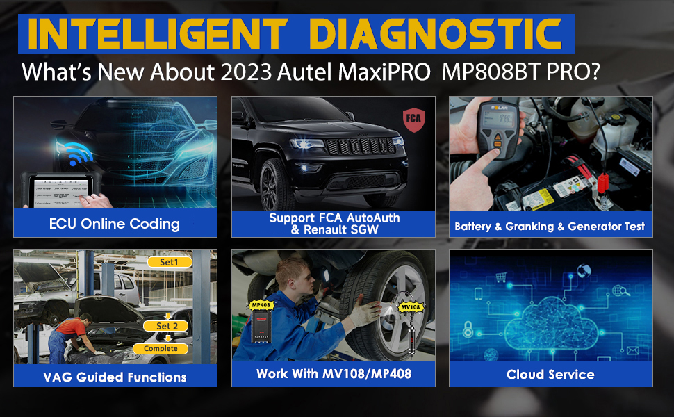Autel MaxiPRO MP808BT Pro OE-Level Full System Diagnostic Tool with Unlock Hidden Functions