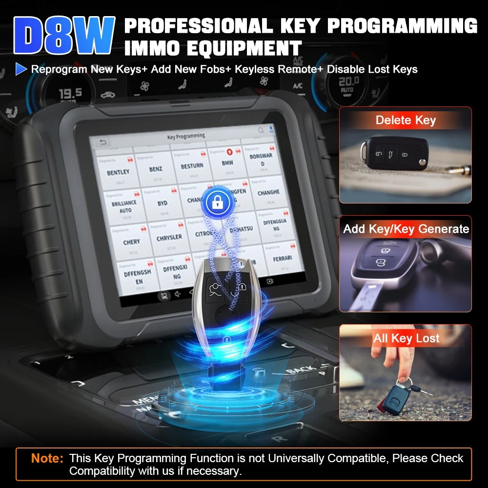 XTOOL D8W WIFI OBD2 Scanner Car Diagnostic Tool