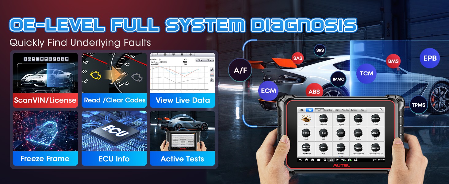Autel MaxiCOM MK900-BT ALL SYSTEM DIAGNOSIS