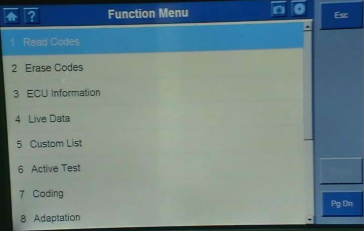 DS708 Function menu