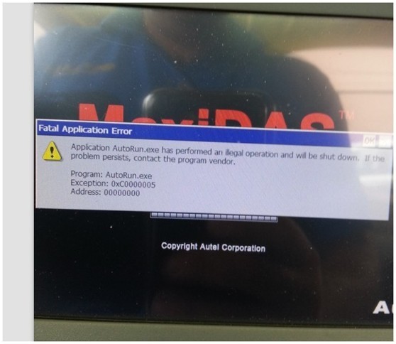 Autel maxidas ds708 update error